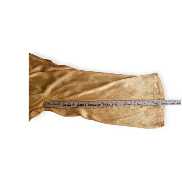 Golden Palm Print Sleeveless Jumpsuit Pepaloves size S - Picture 13 of 13